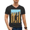 Baseball Drip Dripping Ice Cream Sport Player American Flag Men's V-Neck T-Shirt Baseball Drip Dripping Ice Cream Sport Player American Flag Men's V-Neck T-Shirt