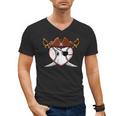 Baseball Heart Pirate Hat Crossed Swords Men Boys Kids Youth Men's V-Neck T-Shirt