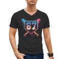 Baseball Ice Cream Drip Number 67 Player 67th Birthday 6 7 Men's V-Neck T-Shirt Baseball Ice Cream Drip Number 67 Player 67th Birthday 6 7 Men's V-Neck T-Shirt