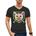 Baseball Pumpkin Halloween Baseball Drip Spooky Halloween Men's V-Neck T-Shirt