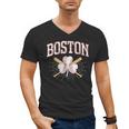 Baseball Shamrock Boston Massachusetts St Patrick’s Day Men's V-Neck T-Shirt