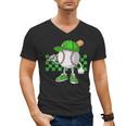 Boys St Patricks Day Baseball Player Pitcher Coach Kids Men's V-Neck T-Shirt Boys St Patricks Day Baseball Player Pitcher Coach Kids Men's V-Neck T-Shirt