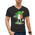 Boys St Patricks Day Kids Baseball Player Ice Cream Drip Men's V-Neck T-Shirt