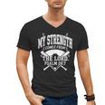 Christian Baseball My Strength Comes From The Lord Baseball Men's V-Neck T-Shirt
