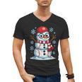 Christmas Baseball Snowman Xmas Pajamas Women Men Boys Men's V-Neck T-Shirt Christmas Baseball Snowman Xmas Pajamas Women Men Boys Men's V-Neck T-Shirt