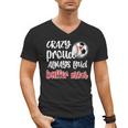Crazy Proud Soccer Baseball Player Mom Ball Mother Men's V-Neck T-Shirt