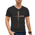 Cross Baseball Bats Christian Faith Sports Coach Pitcher Men's V-Neck T-Shirt Cross Baseball Bats Christian Faith Sports Coach Pitcher Men's V-Neck T-Shirt