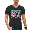 Dabbing Baseball Ice Cream Drip Number 67 Birthday Party Men's V-Neck T-Shirt