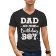 Dad Of The Birthday Boy Baseball Bday Family Men's V-Neck T-Shirt Dad Of The Birthday Boy Baseball Bday Family Men's V-Neck T-Shirt