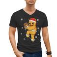 Gingerbread Man Baseball Christmas Men's V-Neck T-Shirt