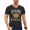 I'm Just Here For The Snacks And Commercials Baseball Men's V-Neck T-Shirt I'm Just Here For The Snacks And Commercials Baseball Men's V-Neck T-Shirt