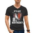 It's My 8th Birthday Baseball Football Heart 8 Year Old Men's V-Neck T-Shirt It's My 8th Birthday Baseball Football Heart 8 Year Old Men's V-Neck T-Shirt