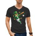 Leprechaun Play Baseball St Patrick's Day Men Kid Boys Men's V-Neck T-Shirt