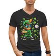 Leprechaun Playing Baseball Happy St Patricks Day Men Boys Men's V-Neck T-Shirt Leprechaun Playing Baseball Happy St Patricks Day Men Boys Men's V-Neck T-Shirt