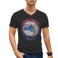 Lynyrd Skynyrd Skeleton Baseball Gun US Flag Cowboy Rock Fan Men's V-Neck T-Shirt