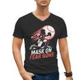 Mask On Fear Gone Baseball Catcher Softball Men's V-Neck T-Shirt Mask On Fear Gone Baseball Catcher Softball Men's V-Neck T-Shirt