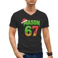 Mason 67 Christmas Ice Cream Drip Meme Six Seven Baseball Men's V-Neck T-Shirt Mason 67 Christmas Ice Cream Drip Meme Six Seven Baseball Men's V-Neck T-Shirt