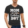 Mom Of The Birthday Boy Baseball Bday Family Men's V-Neck T-Shirt Mom Of The Birthday Boy Baseball Bday Family Men's V-Neck T-Shirt