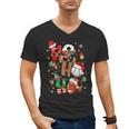 Santa Baseball Football Soccer Pajamas Ho Ho Christmas Xmas Men's V-Neck T-Shirt Santa Baseball Football Soccer Pajamas Ho Ho Christmas Xmas Men's V-Neck T-Shirt