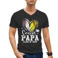 Senior Papa Class Of 2026 Baseball Softball Graduation Heart Men's V-Neck T-Shirt