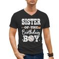 Sister Of The Birthday Boy Baseball Bday Family Men's V-Neck T-Shirt Sister Of The Birthday Boy Baseball Bday Family Men's V-Neck T-Shirt