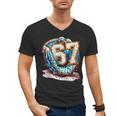 Six Seven Baseball Lifestyle 67 Meme Gen Alpha Slang Men's V-Neck T-Shirt