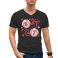 Six Seven Baseball Lover Sports Red Heart Bow Valentine Girl Men's V-Neck T-Shirt