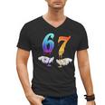 Six Seven Ice Cream Drip Cool Meme 67 Number Baseball Men's V-Neck T-Shirt Six Seven Ice Cream Drip Cool Meme 67 Number Baseball Men's V-Neck T-Shirt