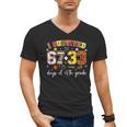 I Survived 6733 Days Of 4th Grade Baseball Football 100 Day Men's V-Neck T-Shirt