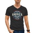 Team America 1776 4th Of July Patriotic Baseball Men's V-Neck T-Shirt Team America 1776 4th Of July Patriotic Baseball Men's V-Neck T-Shirt