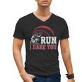 Vintage Humor Baseball Apparel Run I Dare You Men's V-Neck T-Shirt Vintage Humor Baseball Apparel Run I Dare You Men's V-Neck T-Shirt
