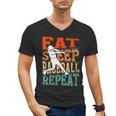 Women's Eat Sleep Baseball Repeat Vintage Player Sport Lover Retro Men's V-Neck T-Shirt Women's Eat Sleep Baseball Repeat Vintage Player Sport Lover Retro Men's V-Neck T-Shirt