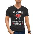 Women's Valentines Day Baseball Stealing Hearts Bases Boys Kids Men Men's V-Neck T-Shirt Women's Valentines Day Baseball Stealing Hearts Bases Boys Kids Men Men's V-Neck T-Shirt