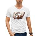 6 7 Six Seven American Baseball Graphic Men's V-Neck T-Shirt