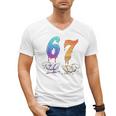 67 Meme Baseball Kids Girls Humor Number 6 7 Men's V-Neck T-Shirt 67 Meme Baseball Kids Girls Humor Number 6 7 Men's V-Neck T-Shirt