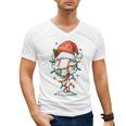 Baseball Christmas Ball Hat Snow Winter Premium Tri-Blend Men's V-Neck T-Shirt