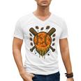 Baseball Drip Ice Cream Dripping Blaze Hunter Orange Camo Men's V-Neck T-Shirt Baseball Drip Ice Cream Dripping Blaze Hunter Orange Camo Men's V-Neck T-Shirt