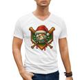 Baseball Xmas Christmas Baseball Ice Cream Drip Boys Men's V-Neck T-Shirt