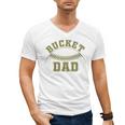 Bucket Dad Softball Dad Baseball Player Dad Men's V-Neck T-Shirt