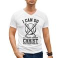Christian Baseball Philippians 4 Men's V-Neck T-Shirt Christian Baseball Philippians 4 Men's V-Neck T-Shirt