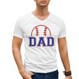 Dad Of Rookie 1st Birthday Baseball Boy Family Matching Men's V-Neck T-Shirt Dad Of Rookie 1st Birthday Baseball Boy Family Matching Men's V-Neck T-Shirt