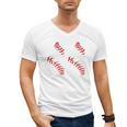 Distressed Baseball Number 44 Jersey Uniform Player Fan Men's V-Neck T-Shirt Distressed Baseball Number 44 Jersey Uniform Player Fan Men's V-Neck T-Shirt