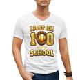 I Just Hit 100 Days Of School Baseball Boys Kids 100th Day Men's V-Neck T-Shirt I Just Hit 100 Days Of School Baseball Boys Kids 100th Day Men's V-Neck T-Shirt