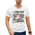 I Just Hit 100 Days Of School Camo Baseball 100 Days Smarter Men's V-Neck T-Shirt