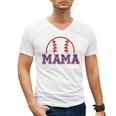 Mom Of Rookie 1st Birthday Baseball Boy Family Matching Men's V-Neck T-Shirt Mom Of Rookie 1st Birthday Baseball Boy Family Matching Men's V-Neck T-Shirt