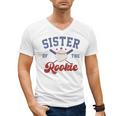 Sister Of Rookie 1st Birthday Baseball Boy Family Matching Men's V-Neck T-Shirt Sister Of Rookie 1st Birthday Baseball Boy Family Matching Men's V-Neck T-Shirt
