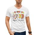 I Survived 6733 Days Baseball Football Softball 3rd Grade Men's V-Neck T-Shirt I Survived 6733 Days Baseball Football Softball 3rd Grade Men's V-Neck T-Shirt