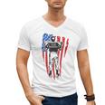 US Flag Baseball Player Batter Sport Lover Team Coach Family Men's V-Neck T-Shirt US Flag Baseball Player Batter Sport Lover Team Coach Family Men's V-Neck T-Shirt
