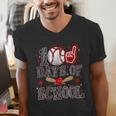100 Days Of School Baseball Teacher 100 Days Smarter Student Men's V-Neck T-Shirt 100 Days Of School Baseball Teacher 100 Days Smarter Student Men's V-Neck T-Shirt