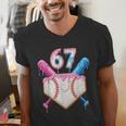 6 7 Baseball Dripping Six Seven Gen Alpha Slang Men's V-Neck T-Shirt